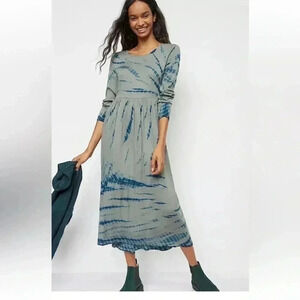 ANTHROPOLOGIE   Eliska Tie-Dye Maxi Dress size S new nwt moss color